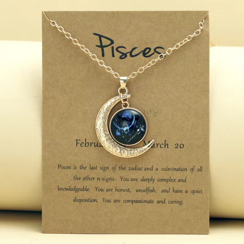 PISCES Moon Pendant